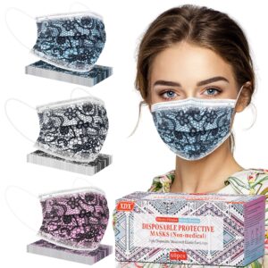 60 Pack Disposable Face Masks, Face Mask for Women