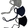 Adjustable Ear Loops Pack of 3 Soft Fabric Face Masks