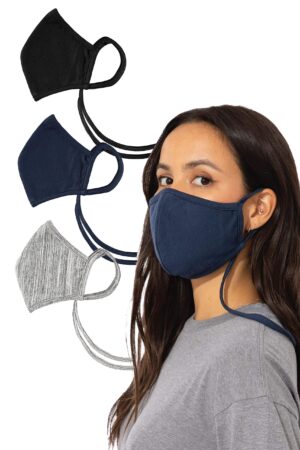 Adjustable Ear Loops Pack of 3 Soft Fabric Face Masks