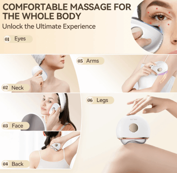 EMS Electric Gua Sha Massager with 3-Color Phototherapy2 EMS Electric Gua Sha Massager with 3-Color Phototherapy – Perfect for Face, Neck & Body Lifting